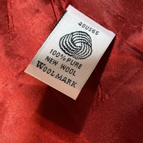 Vintage Pendleton Wool Blazer Single Breasted Button Down Pockets Red Womens 14 - Picture 12 of 12